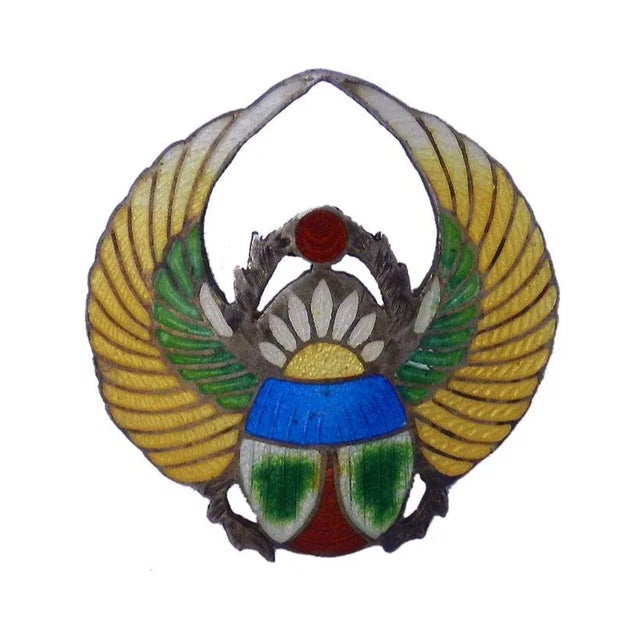 Art Deco Brooch in Sterling Silver and Enamel by Charles Horner, 1920s For Sale - Image 3 of 5