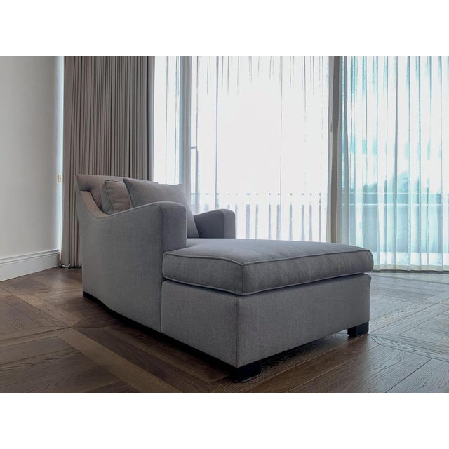 Contemporary Bond Street Chaise Lounge in Grey Wool from Donghia, USA, 1990s For Sale - Image 3 of 12