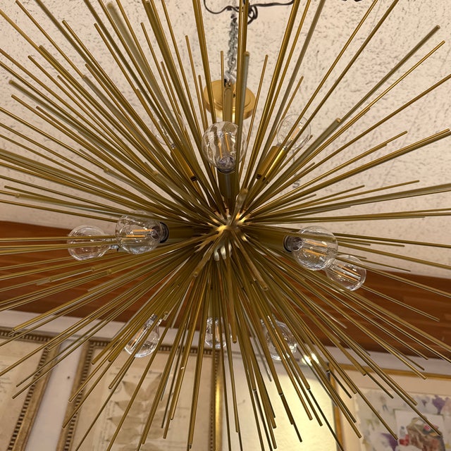 Early 21st Century Mid Century Style Sea Urchin Pendant For Sale - Image 5 of 12