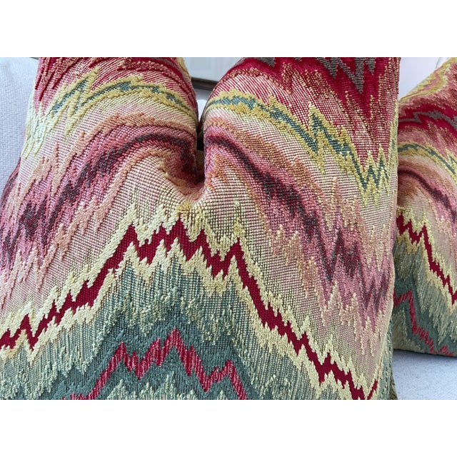 Pierre Frey “Budapest ” in Carmine Down-Filled 24" Pillow - Single For Sale In Atlanta - Image 6 of 6