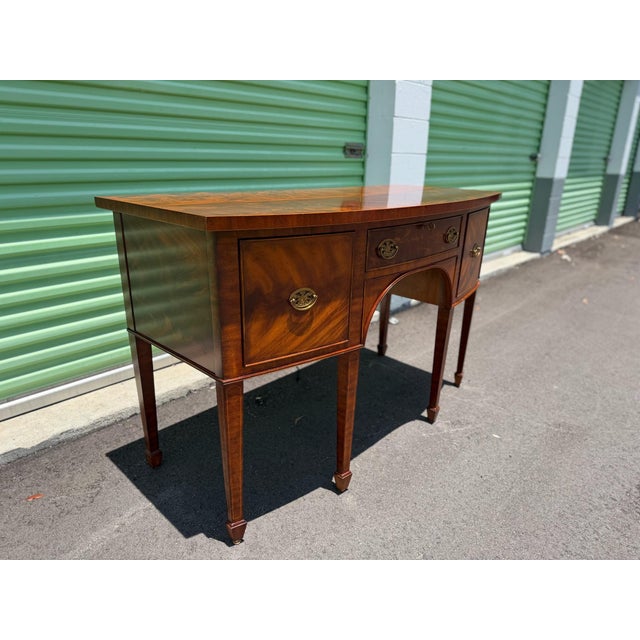Wood Maitland Smith Federal Style Figural Mahogany Sideboard For Sale - Image 7 of 11