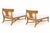 Modern Klismos teak outdoor chaises. . Chaises is in like condition. Newly upholstered. Solid and in beautiful condition....