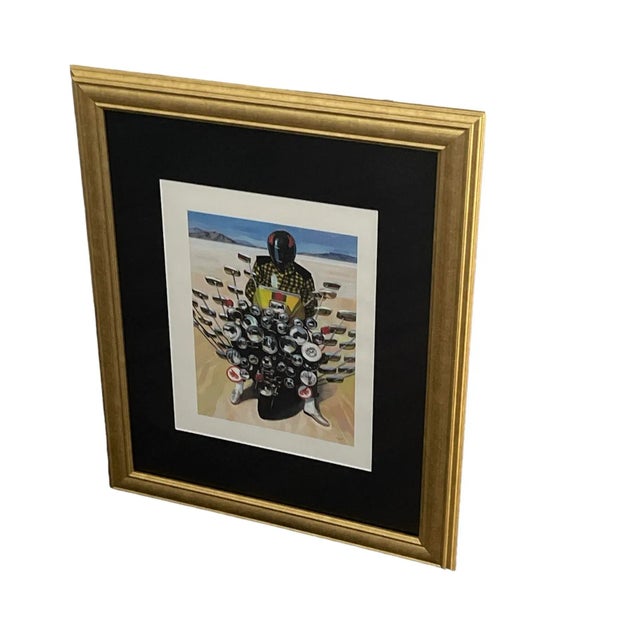 2010s Authentic Gucci Lithograph Advertisement Framed For Sale - Image 5 of 7