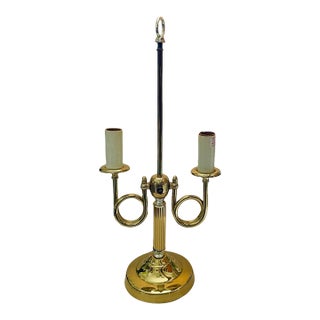 Vintage French Bouillotte Style Brass Lamp For Sale