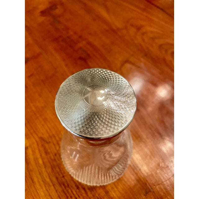 1920s Cut Glass Perfume Bottle With Sterling Silver Top For Sale In New York - Image 6 of 7