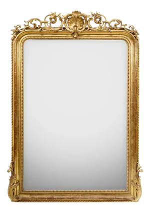Large Louis Philippe Mirror with Shell Crest