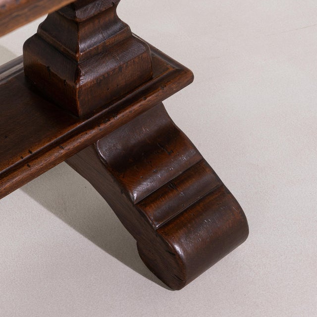 Mid 20th Century France Brown Wood Dining Table For Sale - Image 11 of 11