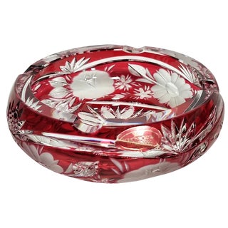 Cut Crystal Ashtray Schonborner Bleikristal, Germany, 1970s For Sale