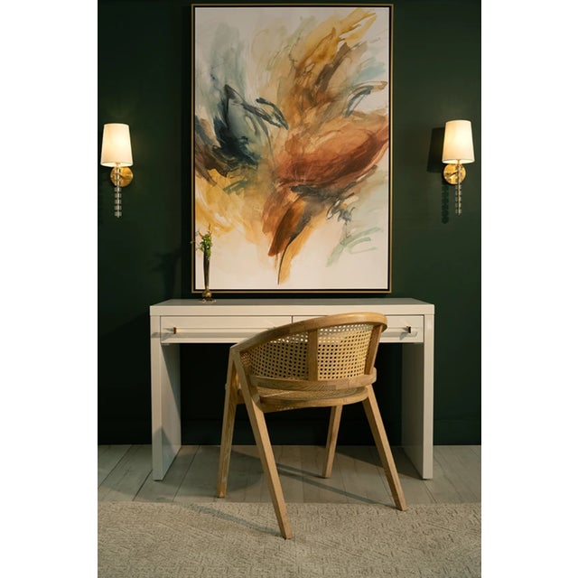 Elevate your dining space with the Aero Cerused Oak and Cane Barrel Back Dining Chair. This sophisticated piece combines...