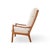 Senator Highback Armchair and Pouf by Ole Wanscher for Poul Jeppesen, Set of 3 For Sale - Image 4 of 15