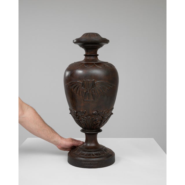 1900s French Cast Iron Urn For Sale - Image 9 of 18
