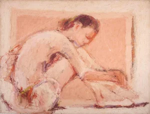 Franco Marzilli, Ballerina, Oil Painting, 1970s