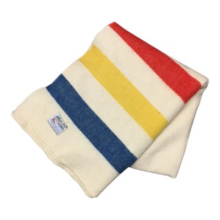 Orrlaskan Vintage Wool Hudson Bay Style Blanket For Sale