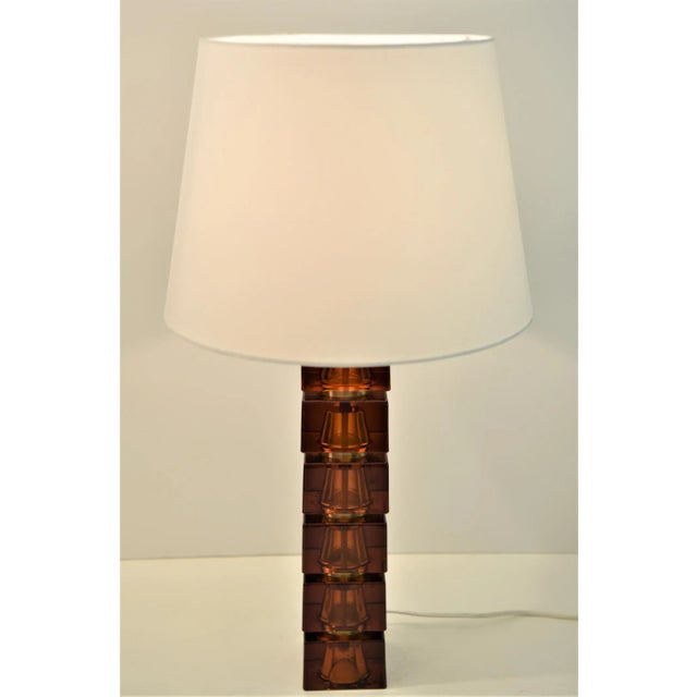 Art Glass Table Lamps by Carl Fagerlund for Orrefors, Set of 2 For Sale - Image 3 of 13