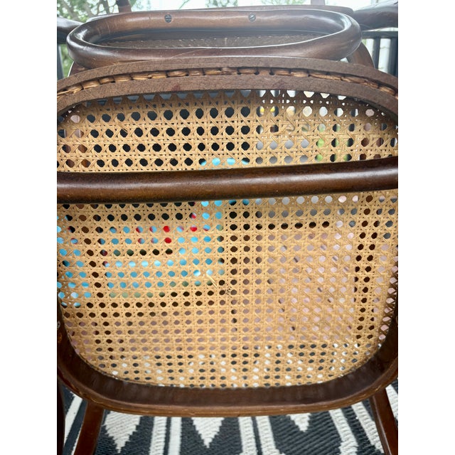 Mid 20th Century Thonet Bentwood and Cane Rocking Chair Model #4 For Sale - Image 6 of 6