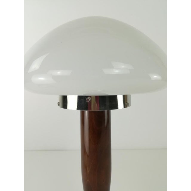 Art Deco Wood and Glass Table Lamp, France, 1930s For Sale - Image 3 of 11