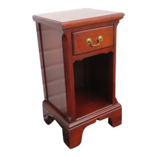 Mahogany Tall Nightstand Side End Table For Sale