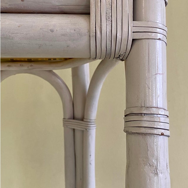 Italian White Bamboo Chairs, 1970s, Set of 6 For Sale - Image 4 of 18