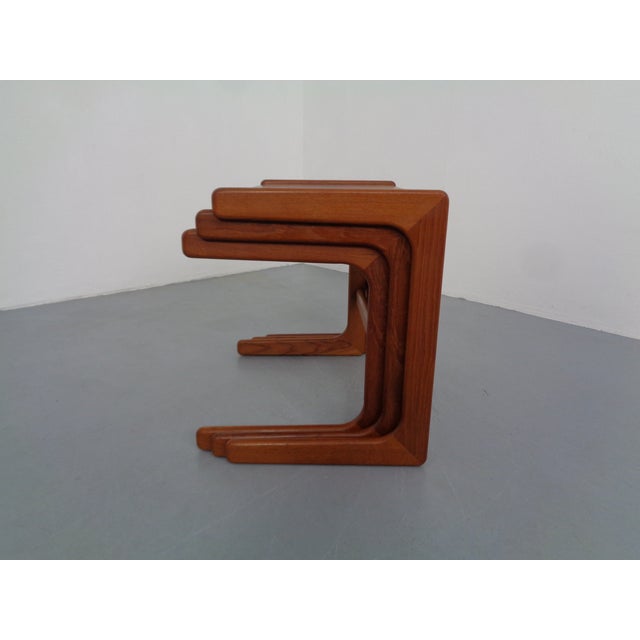 Danish Teak Nesting Tables from Salin Nyborg, 1960s, Set of 3 For Sale - Image 10 of 18