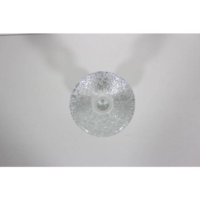 Glass 1960s Iittala Festivo Three Ring Glass Candle Holder by Timo Sarpaneva Finland, Danish Modern Brutalist Style Mid Century Modern MCM For Sale - Image 7 of 9