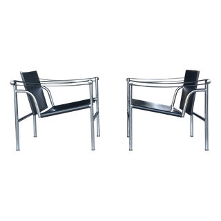 Vintage LC1 Armchair by Le Corbusier for Cassina 1970s, Set of 2 For Sale