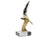 Stunning RARE artistic art deco sculpture is comprised of carved cow horn attached on a ram horn mounted to a square...