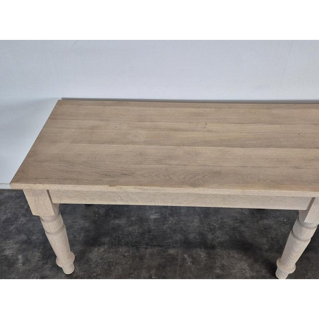 Large Stripped Community Table with 6 Turned Legs For Sale - Image 3 of 8