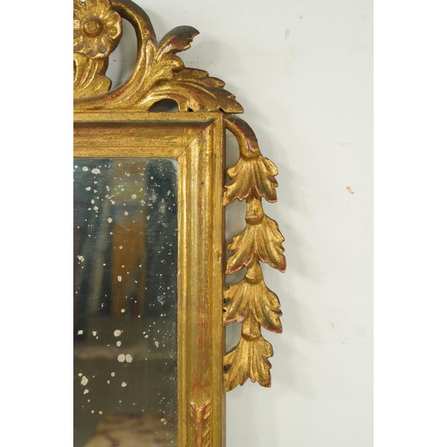 Neoclassical Antique Neoclassical Italian Giltwood Wall Mirror For Sale - Image 3 of 10