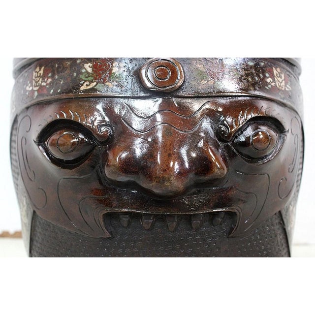 Chinese Copper Cloisonné Vase, Late 19th Century For Sale - Image 11 of 18