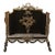 Ornate Brass Fireplace Screen Bird Design French Louis XVI Empire Style For Sale