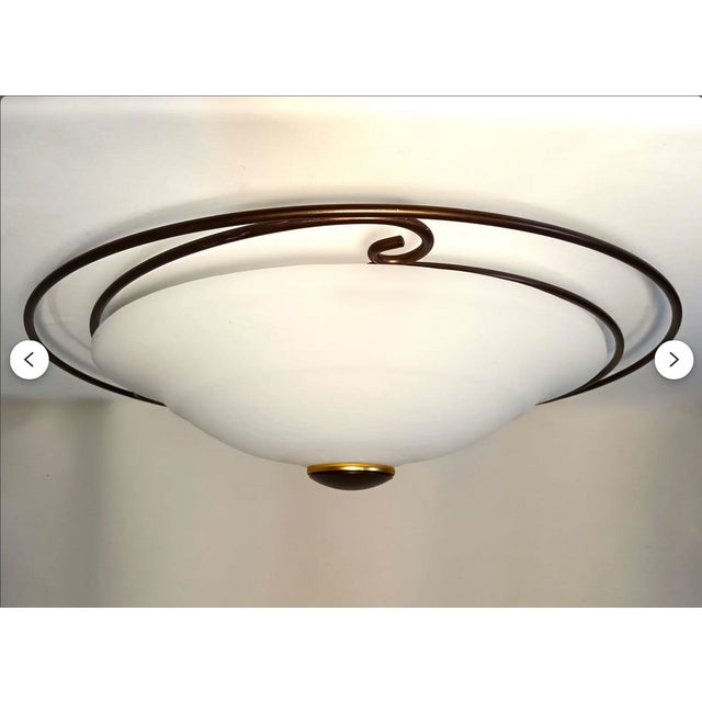 1970s White Ceiling Light from Marchetti Lighting, 1970s For Sale - Image 5 of 12