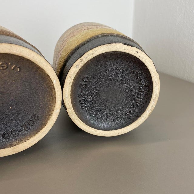 Pottery Fat Lava Desert Vases from Scheurich, Germany, 1970s, Set of 2 For Sale - Image 18 of 18