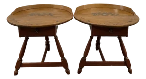 Heywood Wakefield Round Side Tables End Tables Accent Tables.