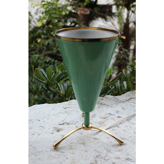 Metal Italian Table lamp Attributed to Stilnovo For Sale - Image 7 of 7