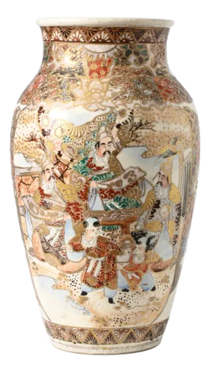 Antique Japanese Meiji Satsuma Vase, 1890s