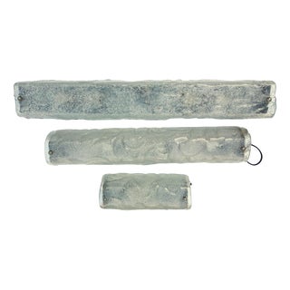 Large Wall Lamps in Glass from RZB Leuchten, 1970s, Set of 3 For Sale