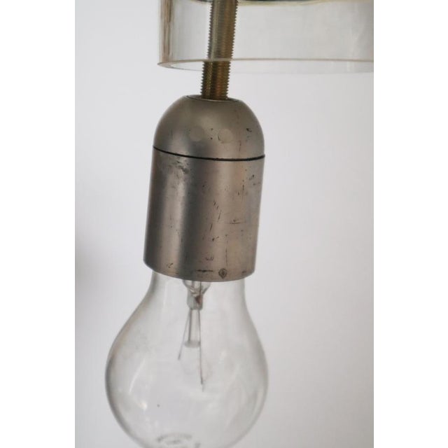 Mid-Century Murano Glass Pendant Lamp with Golden Yellow Waves and Brass, 1970s For Sale - Image 6 of 18