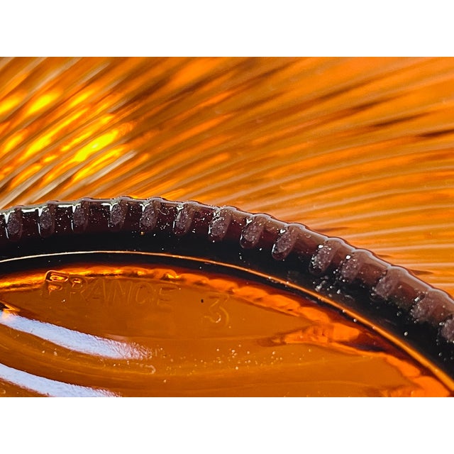 Mid-Century Amber Swirl Glass Fruit Bowl, 1970s For Sale - Image 15 of 18