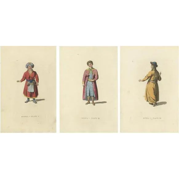 William Alexander, Traditional Female Attire of 19th Century Russia, 1814, Paper, Set of 3 For Sale - Image 6 of 6
