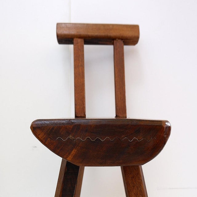 Brutalist Chair from Mobichalet, Belgium, 1950s, Set of 4 For Sale - Image 12 of 16