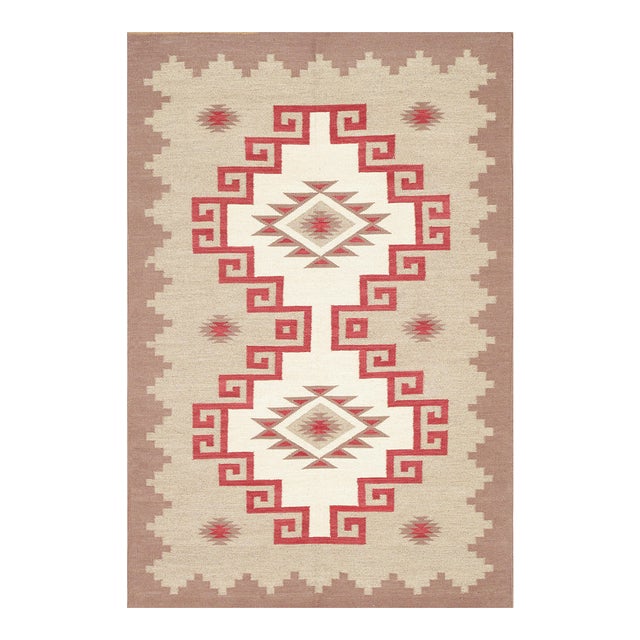 Pasargad Home Tuscany Cream Wool Area Rug- 3'11'' X 5'11'' For Sale