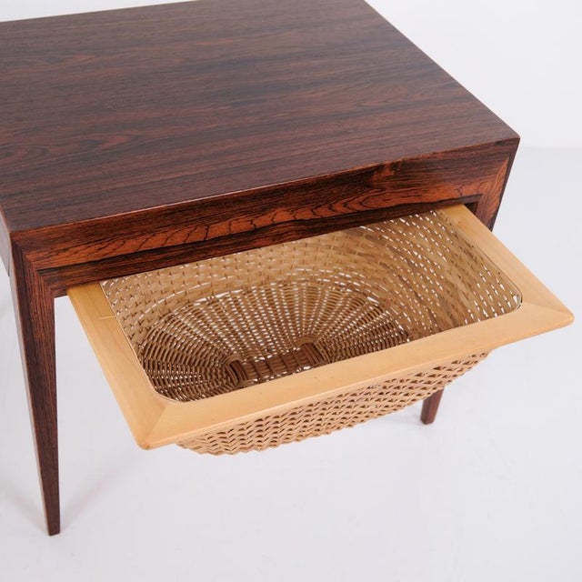 Model 40 Rosewood Side Table by Severin Hansen for Haslev Møbelfabrik, 1960 For Sale - Image 6 of 11