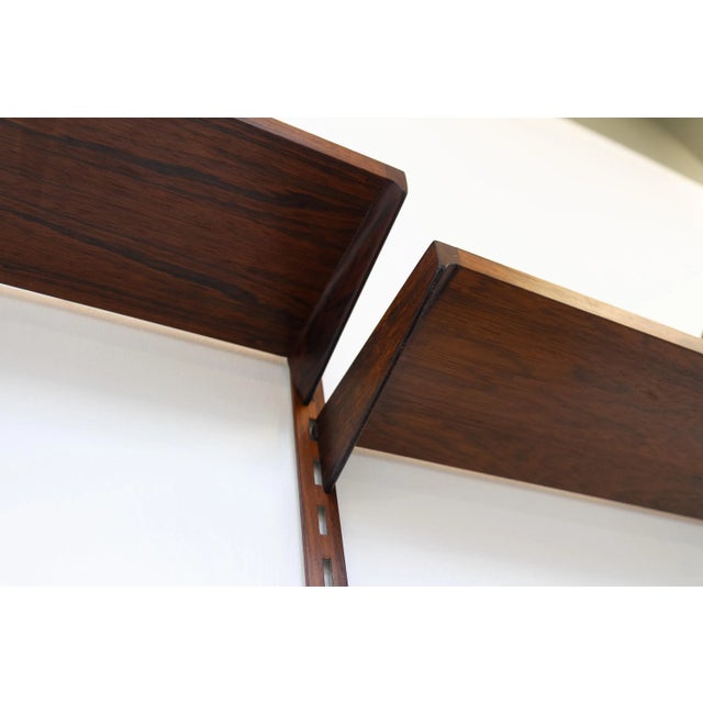 Danish Rosewood 2-Bay Wall Unit with Desk in by Kai Kristiansen for FM Feldballes Møbelfabrik, 1960s For Sale - Image 11 of 18