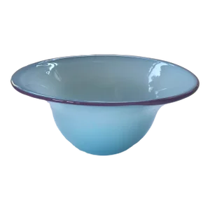 Vintage 1980s Postmodern Hand Blown Murano Art Glass Bowl