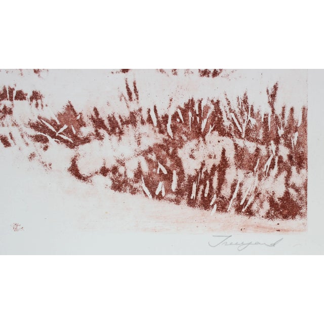 This circa mid 20th century lithograph on paper landscape entitled "Spring Time" is signed Truyard. Titled and signed...