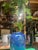 1970s Oversized Blue Ceramic Vase With Metal Ears For Sale - Image 11 of 11