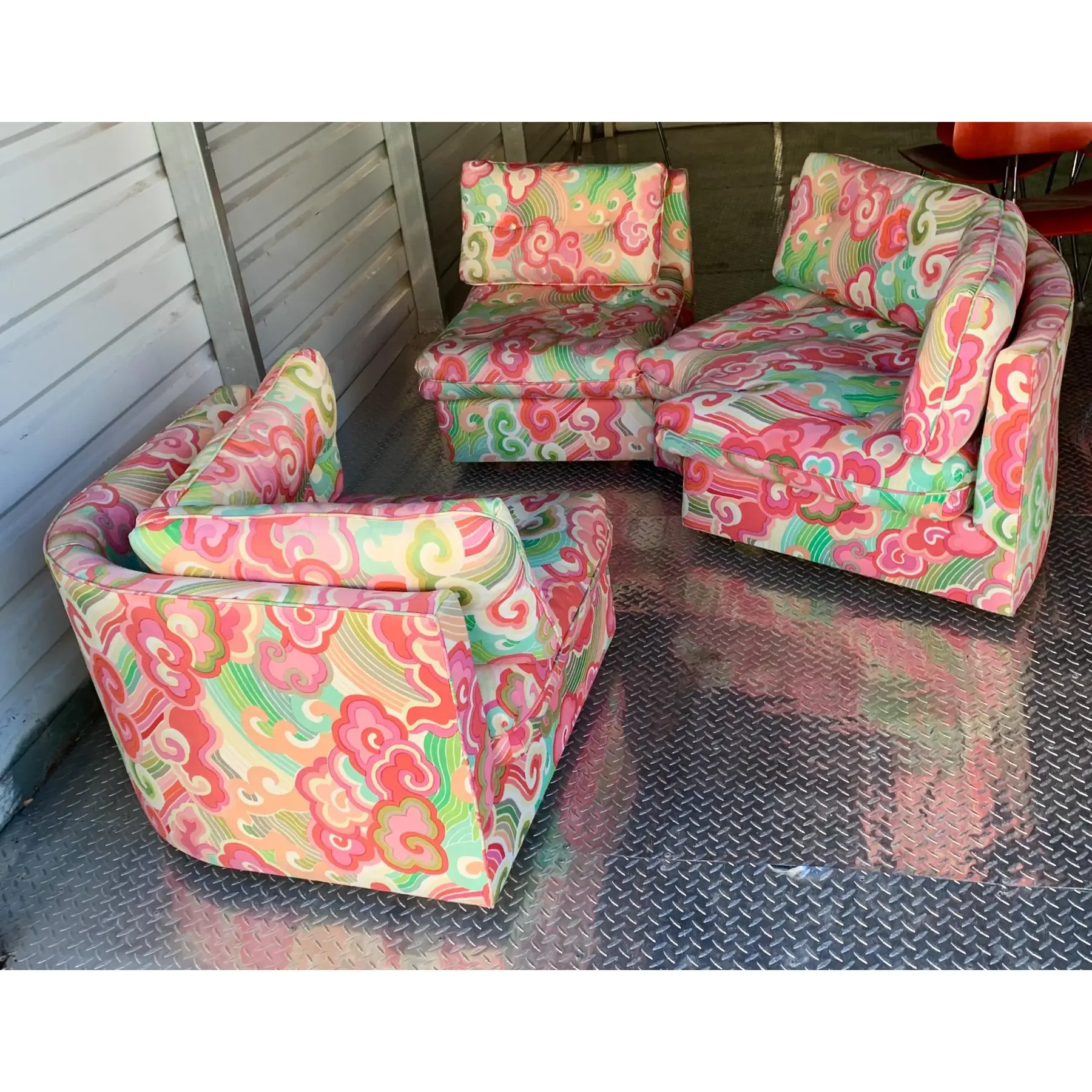 Harvey Probber & Jack Lenor Larsen Happiness Sectional Sofa