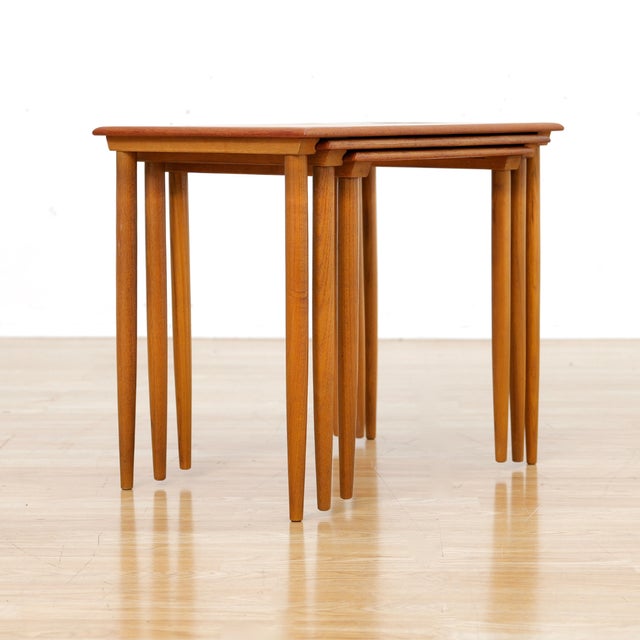 Mid-Century Modern 1960s Mid Century Danish Nest of Tables For Sale - Image 3 of 11