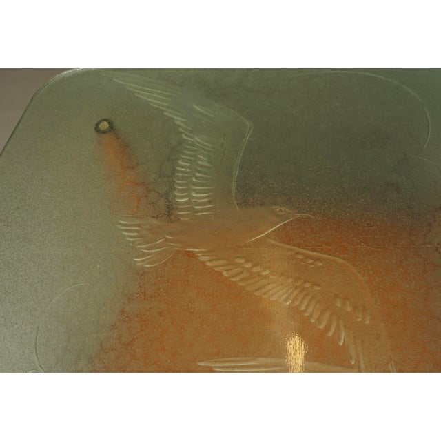 Large Art Deco Coffee Table with Feature Glass Top, 1940s For Sale - Image 13 of 17