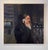 Contemporary Business District by Brad Davis | Oil on wood panel Woman on phone in a city street at night. For Sale - Image 3 of 5